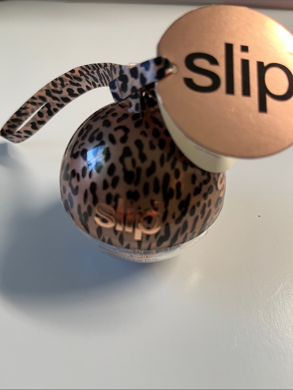 slip Leopard Print Satin Scrunchie in Brown and Black